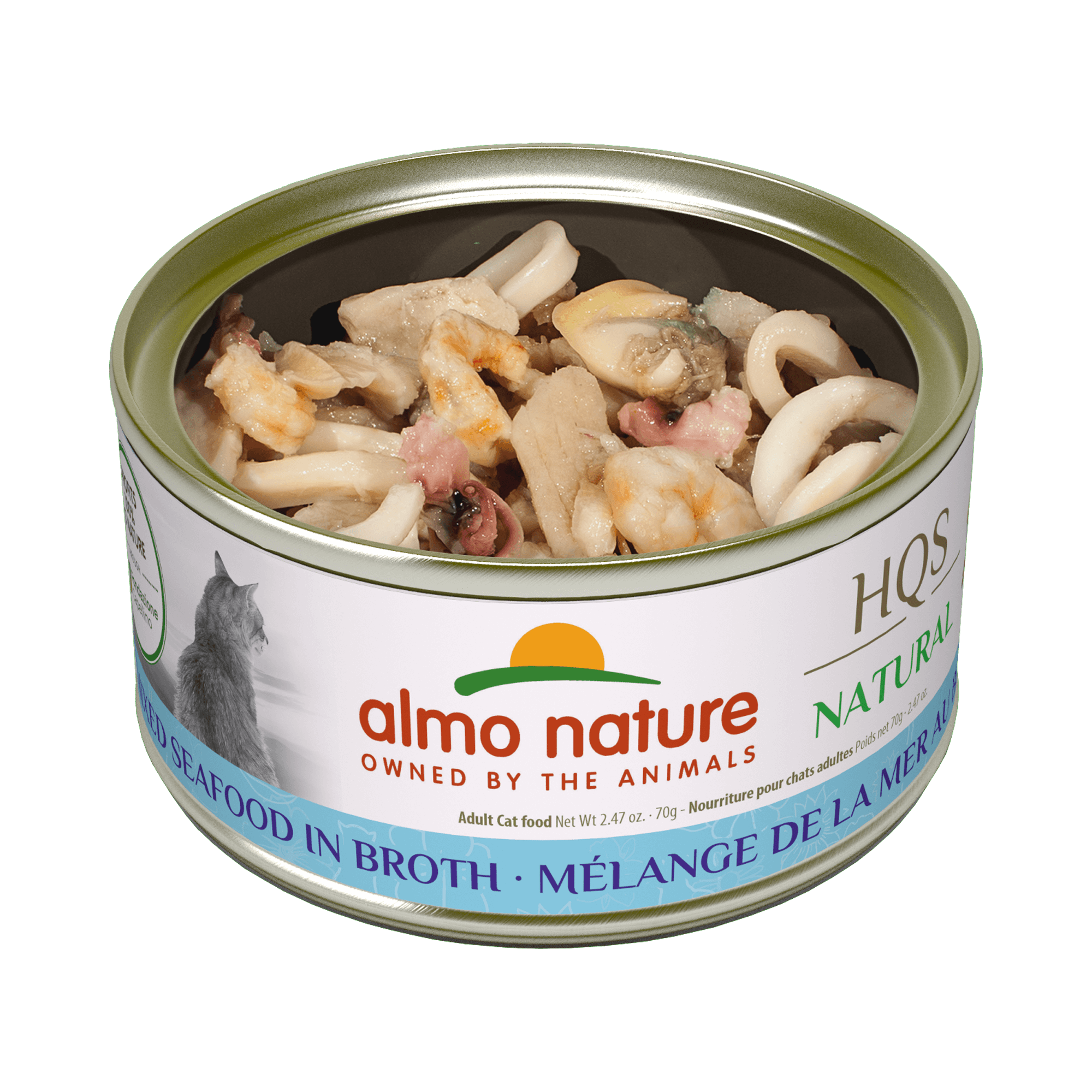 Almo Nature - HQS Natural Mixed Seafood in Broth (Wet Cat Food)