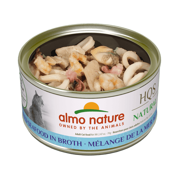 Almo Nature - HQS Natural Mixed Seafood in Broth (Wet Cat Food)