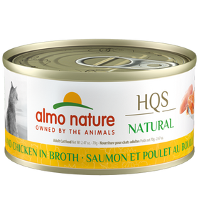 Almo Nature - HQS Natural Salmon and Chicken in Broth (Wet Cat Food)