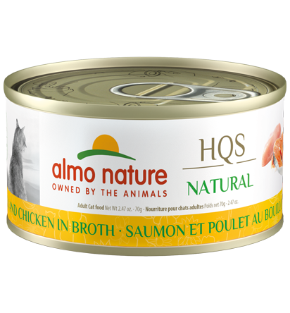 Almo Nature - HQS Natural Salmon and Chicken in Broth (Wet Cat Food)
