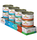 Almo Nature - HQS Natural Tuna, Mackerel, Chicken & Shrimp, Trout & Tuna Variety Pack (Wet Cat Food)