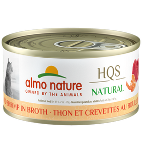 Almo Nature - HQS Natural Tuna and Shrimps in Broth (Wet Cat Food)