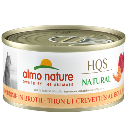Almo Nature - HQS Natural Tuna and Shrimps in Broth (Wet Cat Food)