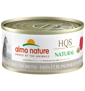 Almo Nature - HQS Natural Tuna and Whitebait Smelt in Broth (Wet Cat Food)