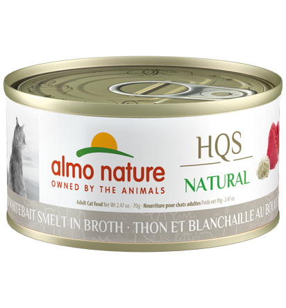 Almo Nature - HQS Natural Tuna and Whitebait Smelt in Broth (Wet Cat Food)