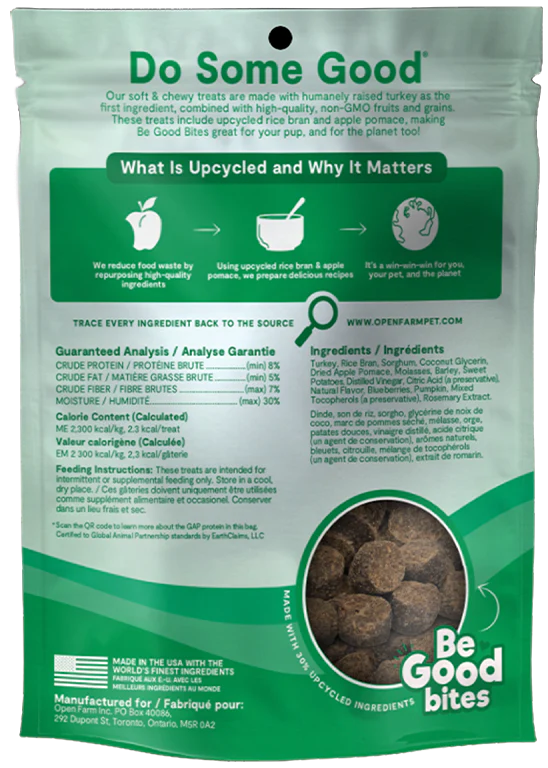 Open Farm - Be Good Bites - Turkey Treats (For Dogs)