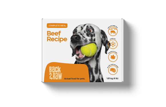 Back2Raw - Complete Beef Recipe (4lb For Dogs) - Frozen Product
