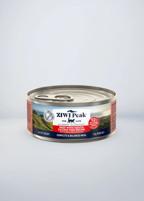 ZiwiPeak Wet Beef with South Pacific Fish Recipe for Cats