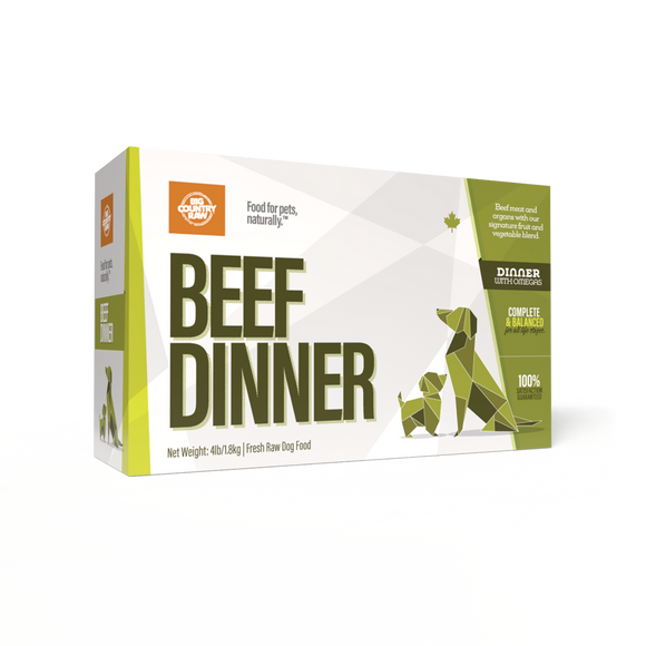 Big Country Raw - Beef Dinner Carton (4lb) - Frozen Product