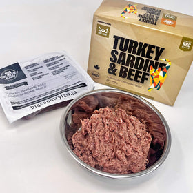 Big Country Raw | Fare Game | Turkey & Sardines with Beef (2lb) | Frozen Raw Cat Food