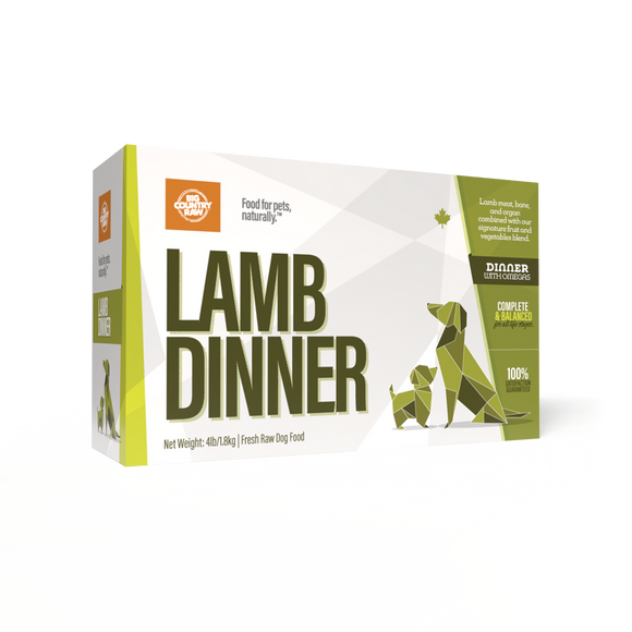 Big Country Raw - Lamb Dinner Carton (4lb) - Frozen Product