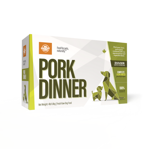 Big Country Raw - Pork Dinner Carton (4lb) - Frozen Product