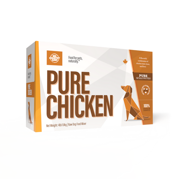 Big Country Raw - Pure Chicken Carton (4lb) - Frozen Product