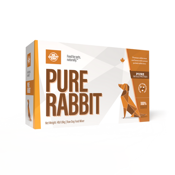 Big Country Raw - Pure Rabbit Carton (4lb) - Frozen Product