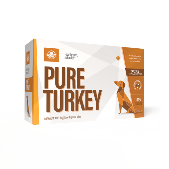 Big Country Raw - Pure Turkey Carton (4lb) - Frozen Product