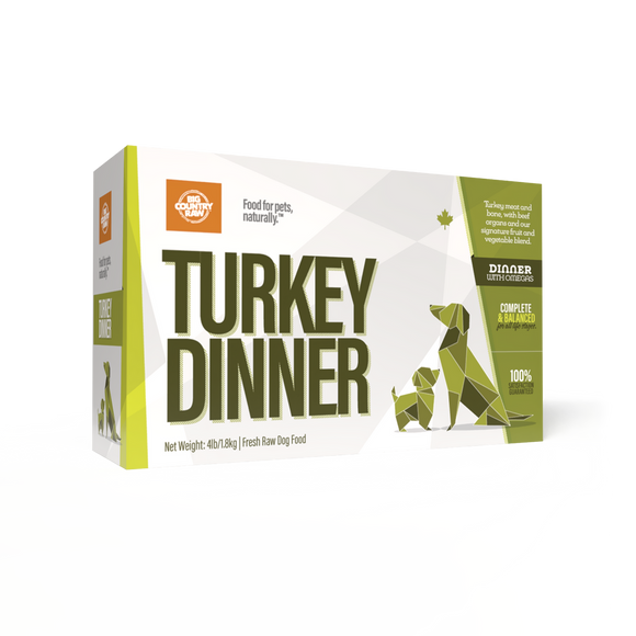 Big Country Raw - Turkey Dinner Carton (4lb) - Frozen Product
