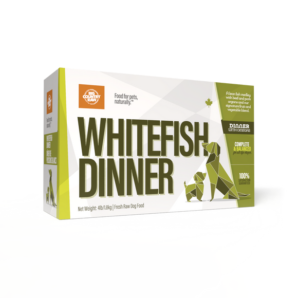 Big Country Raw - White Fish Dinner Carton (4lb) - Frozen Product