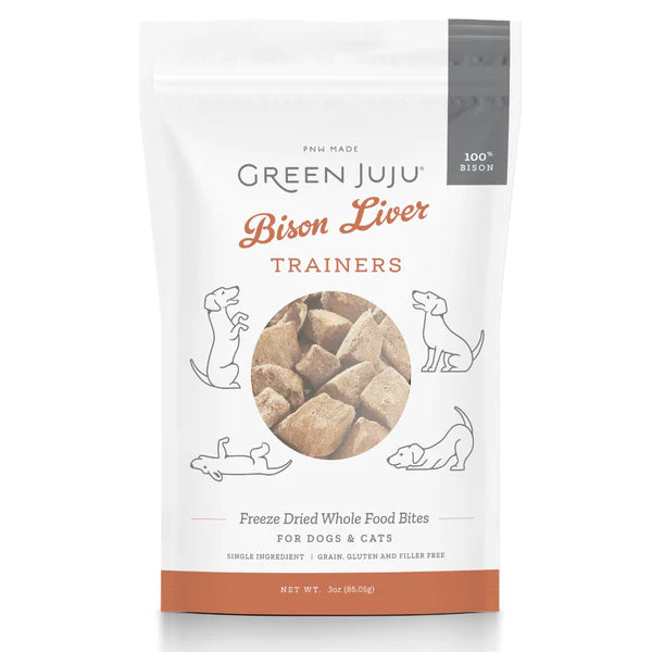 Green Juju - Bison Liver Trainers (For Dogs & Cats)
