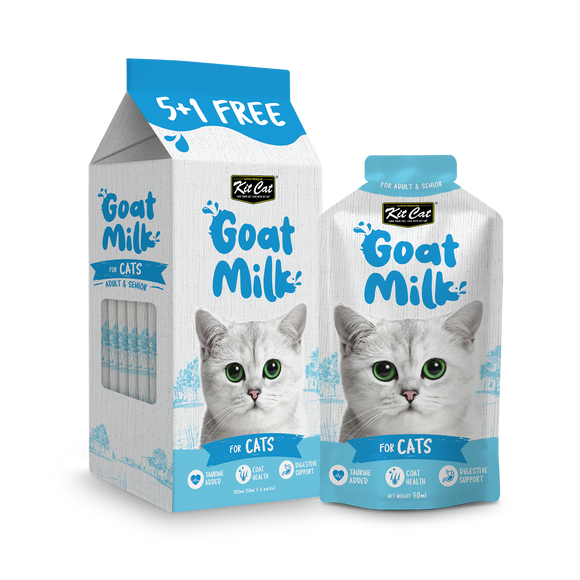 Kit Cat - Lactose-Free Goat Milk for Cats (6 x 50ml)
