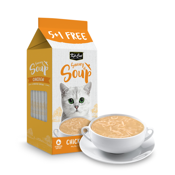 Kit Cat - Savoury Soup - Chicken (Cat Food Topper, 6 x 50g)