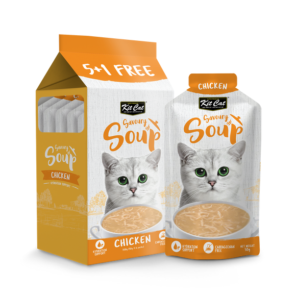 Kit Cat - Savoury Soup - Chicken (Cat Food Topper, 6 x 50g)