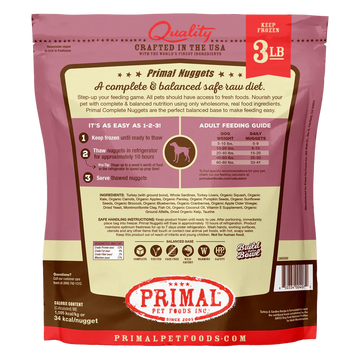 Primal - Nuggets - Raw Turkey & Sardine Nuggets (For Dogs) - Frozen Product