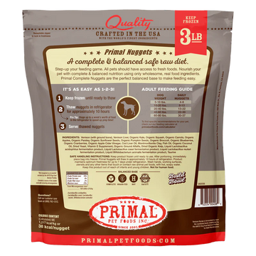 Primal - Nuggets - Raw Venison Nuggets (For Dogs) - Frozen Product