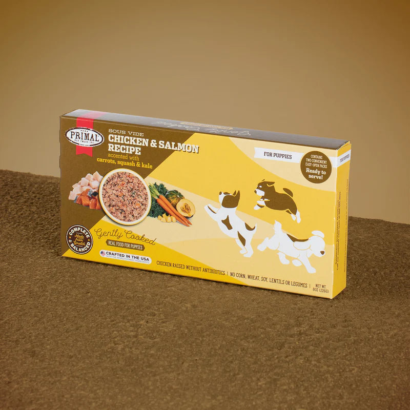 Primal - Gently Cooked - Chicken & Salmon (For Puppies) - Frozen Product