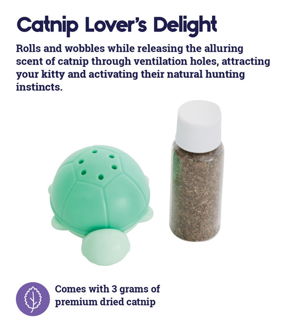 Catstages - Wobble Turtle Catnip Diffuser Toy (For Cats)