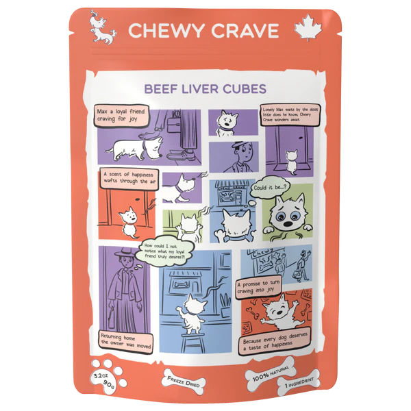 Chewy Crave - Beef Liver Cubes (Dog Treats)