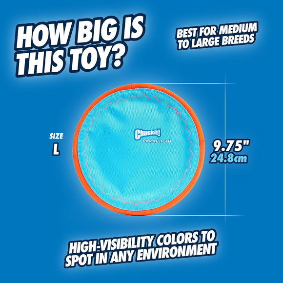 Chuckit! - Paraflight Flying Disc (Fetch & Float Toy)