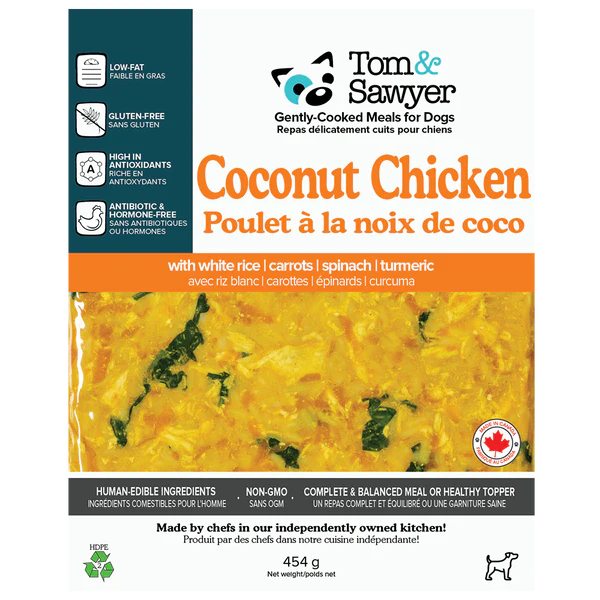Tom & Sawyer - Coconut Chicken (For Dogs) - Frozen Product