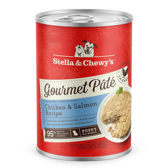 Stella & Chewy's Gourmet Pâté Chicken & Salmon Recipe for Puppies 12.5oz can