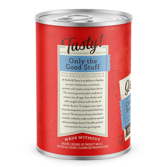 Stella & Chewy's Gourmet Pâté Chicken & Salmon Recipe for Puppies 12.5oz can