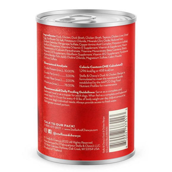 Stella & Chewy's Gourmet Pâté Duck & Chicken Recipe 12.5oz can