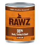 RAWZ - 96% Duck, Turkey, & Quail Pate (Wet Dog Food)