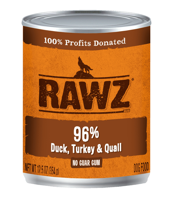 RAWZ - 96% Duck, Turkey, & Quail Pate (Wet Dog Food)