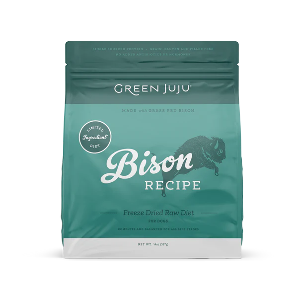 Green Juju - Freeze-Dried Bison Recipe (For Dogs)