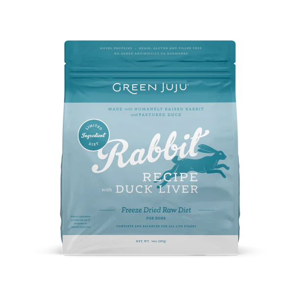 Green Juju - Freeze-Dried Rabbit Recipe with Duck Liver (For Dogs)