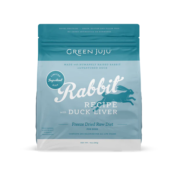 Green Juju - Freeze-Dried Rabbit Recipe with Duck Liver (For Dogs)