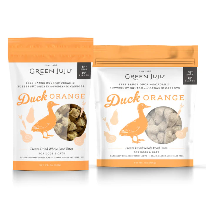 Green Juju - Duck Orange Whole Food Bites (For Dogs & Cats)