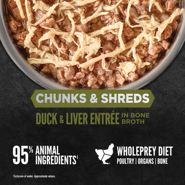 ORIJEN Chunks & Shreds Duck & Liver Entrée product details 1