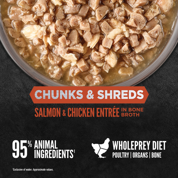 ORIJEN Chunks & Shreds Salmon & Chicken Entrée product details 1