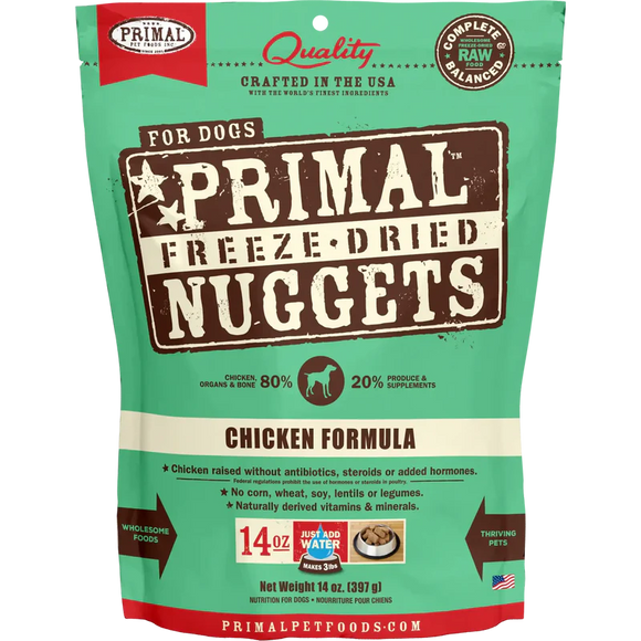 Primal - Nuggets - Freeze Dried Nuggets - Chicken Formula (Dog Food)