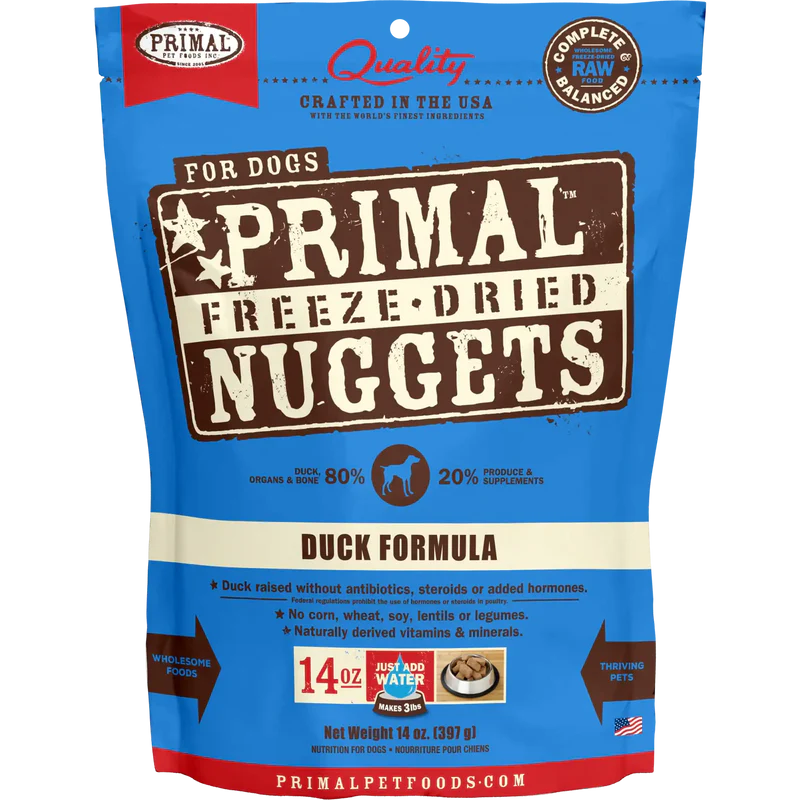 Primal - Nuggets - Freeze Dried Nuggets - Duck Formula (Dog Food)