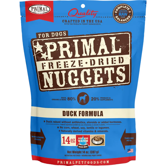 Primal - Nuggets - Freeze Dried Nuggets - Duck Formula (Dog Food)