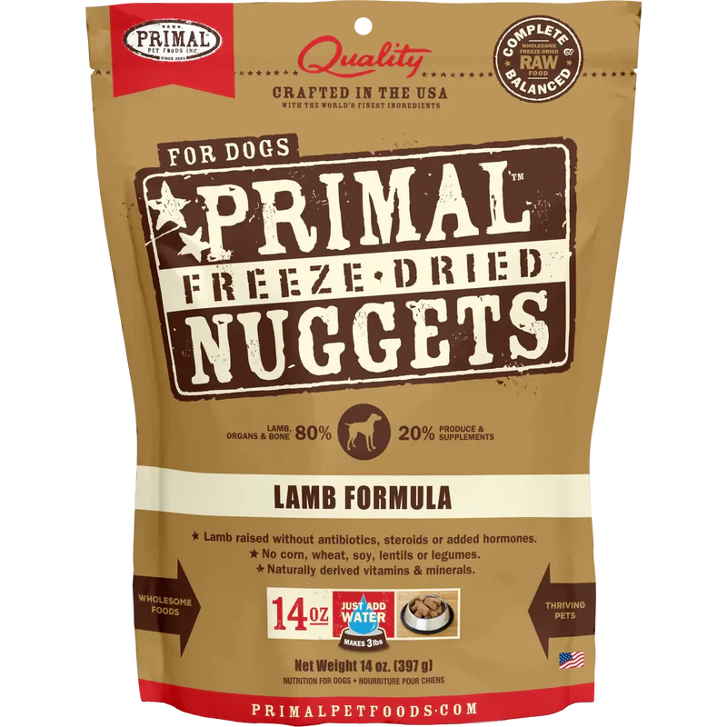 Primal - Nuggets - Freeze Dried Nuggets - Lamb Formula (Dog Food)