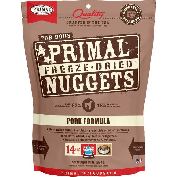 Primal - Nuggets - Freeze Dried Nuggets - Pork Formula (Dog Food)
