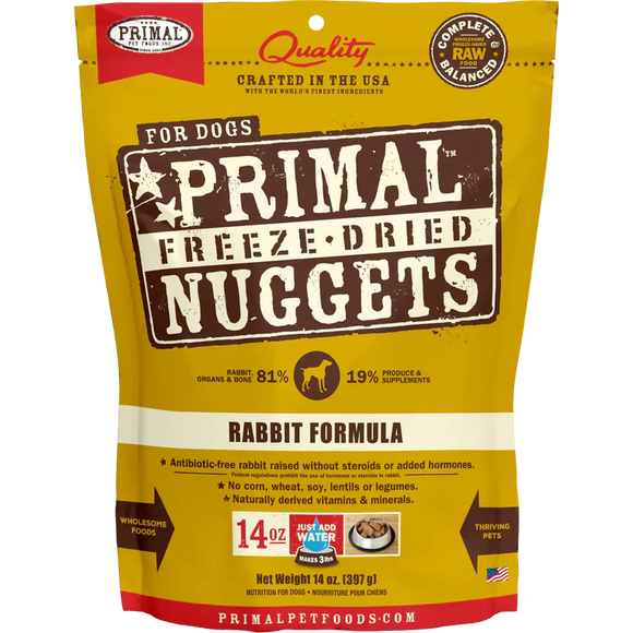 Primal - Nuggets - Freeze Dried Nuggets - Rabbit Formula (Dog Food)