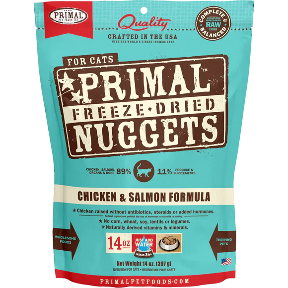 Primal - Nuggets - Freeze Dried Nuggets - Chicken & Salmon Formula (Cat Food)